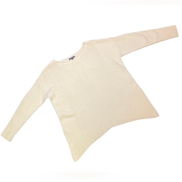 Eileen Fisher Merino Wool Sweater Cream Ivory size Medium - Picture 1 of 9